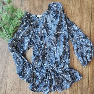 Joie Louvre Silk Blouse Top XS Khaki Semi Sheer